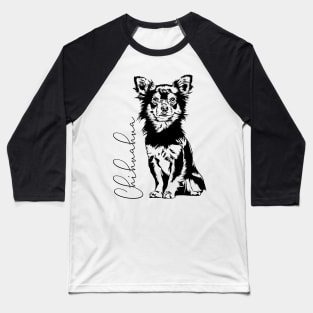 Chihuahua dog portrait Baseball T-Shirt